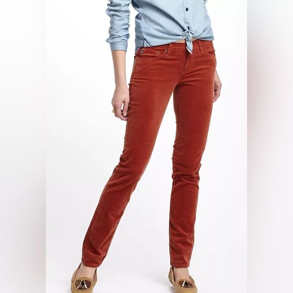 AG Adriano Goldschmied Stevie Slim Straight Corduroy Pants in Dark Navy - Picture 6 of 13